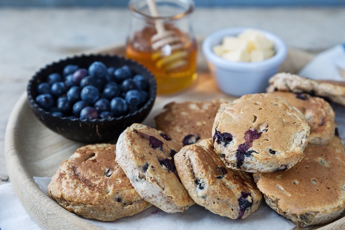 blueberry crumpet pancakes