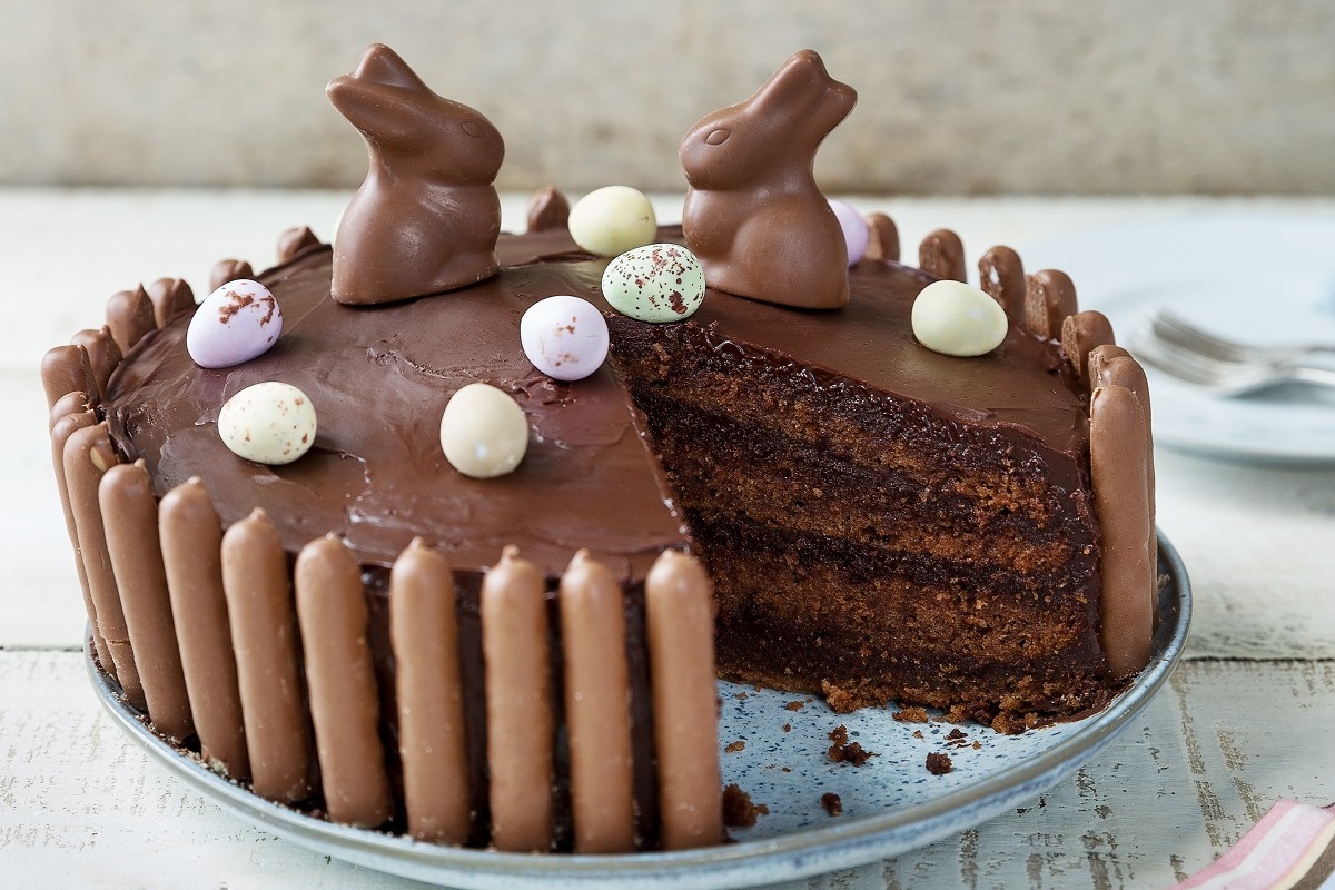chocolate fudge easter cake