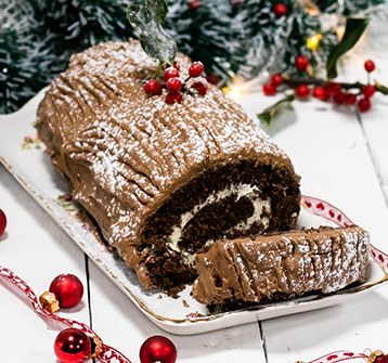 Christmas Chocolate Yule Log Recipe | Odlums